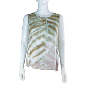 YFB Women’s Medium Tie Dye Print Sleeveless Tank Top Shirt Scoop Neck